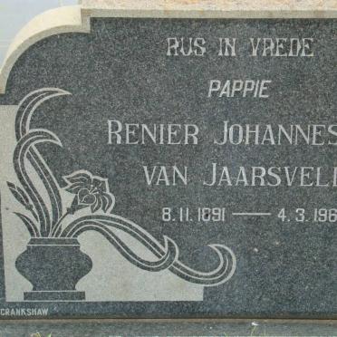 JAARSVELD Renier Johannes, van 1891-1968