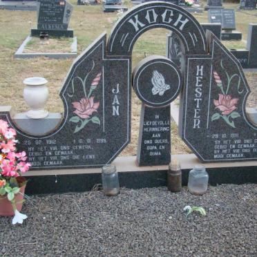 KOCH Jan 1912-1995 &amp; Hester 1916-1987