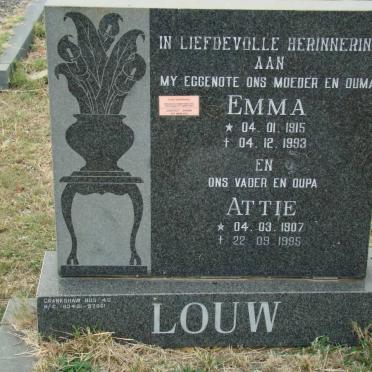LOUW Attie 1907-1995 &amp; Emma 1915-1993
