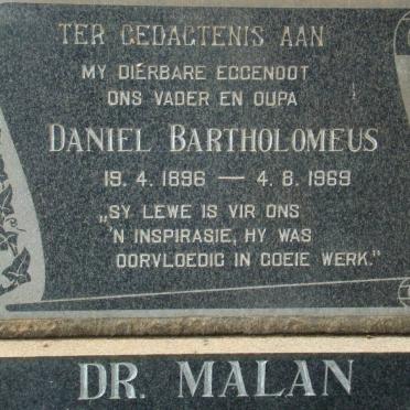MALAN Daniel Bartholomeus 1896-1969