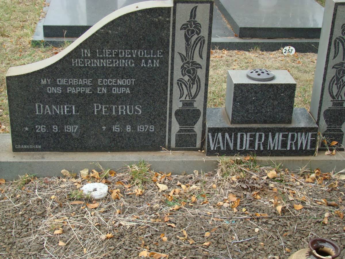 MERWE Daniel Petrus, van der 1917-1979