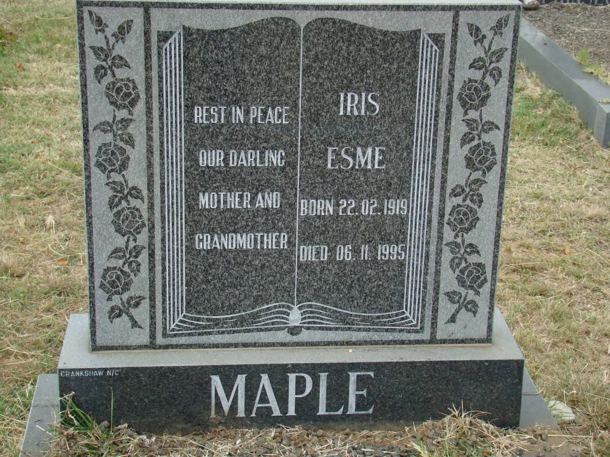 MAPLE Iris Esme 1919-1995