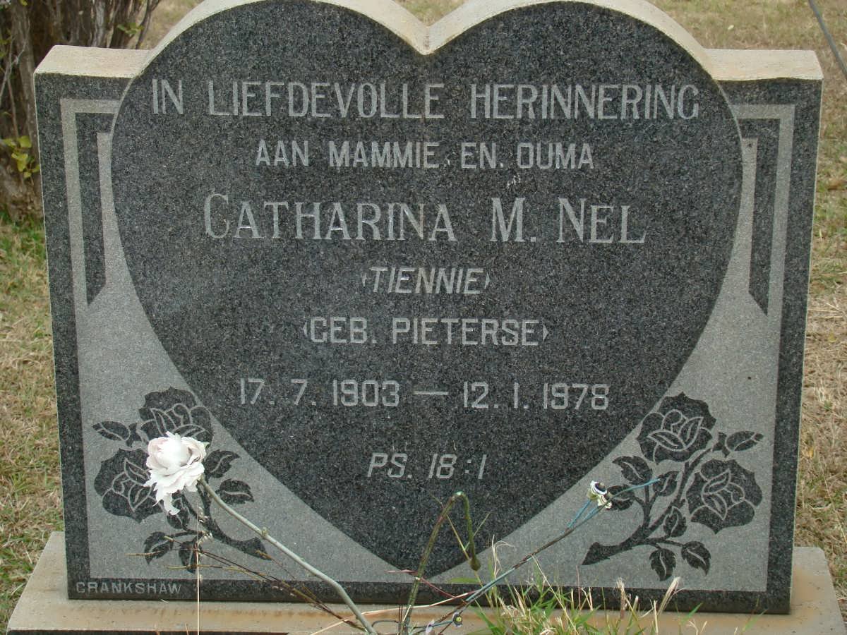 NEL Catharina M. nee PIETERSE 1903-1978