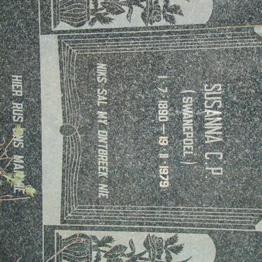 NIEKERK Susanna C.P., van nee SWANEPOEL 1890-1979