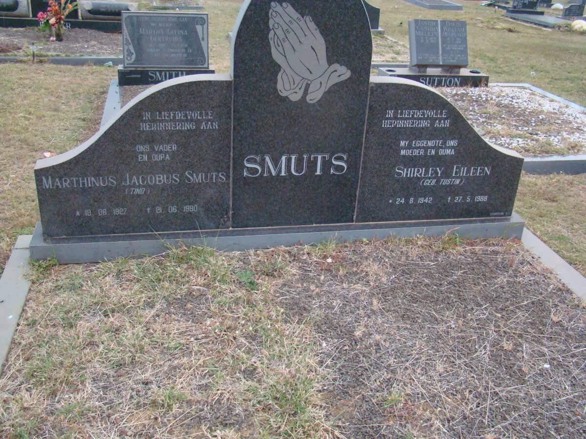 SMUTS Marthinus Jacobus 1927-1990 &amp; Shirley Eileen TUSTIN 1942-1988