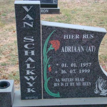 SCHALKWYK Adriaan, van 1957-1999