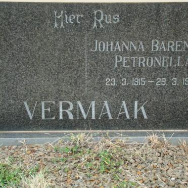 VERMAAK Johanna Barendina Petronella 1915-1975