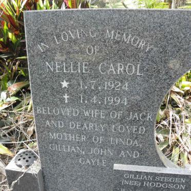 HODGSON Nellie Carol 1924-1994 :: STEGEN Gillian nee HODGSON 1951-2007