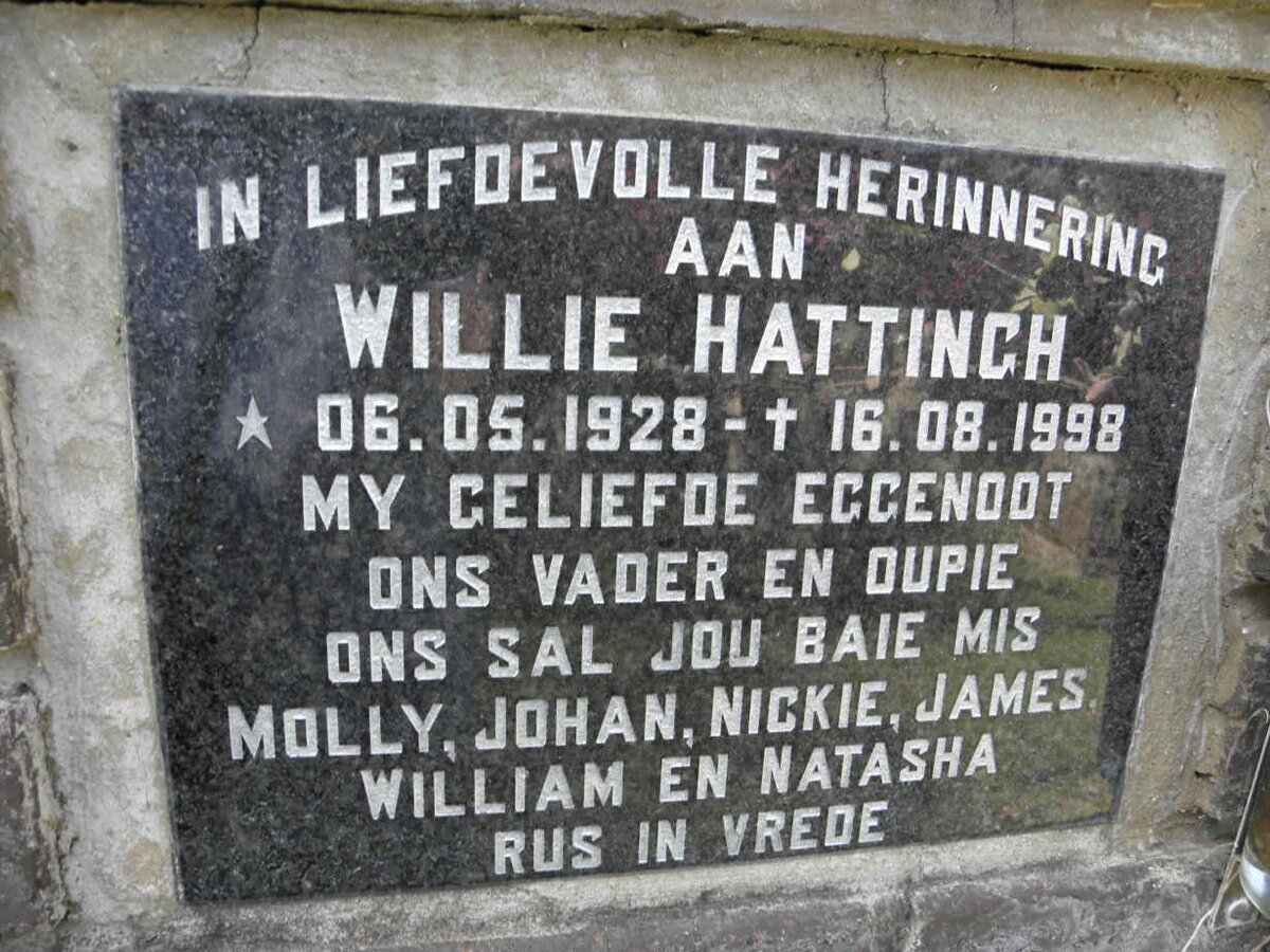 HATTINGH Willie 1928-1998