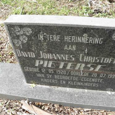 PIETERSE David Johannes Christoffel 1920-1995