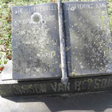 RENSBURG Johannes, Janssen van -191?