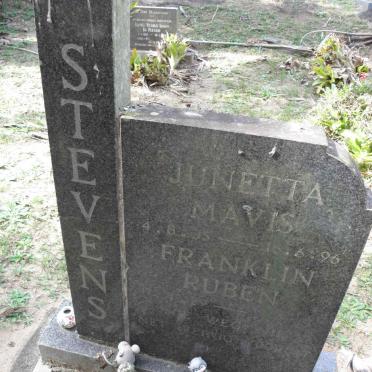 STEVENS Franklin Ruben &amp; Junetta Mavis 19?5-1996