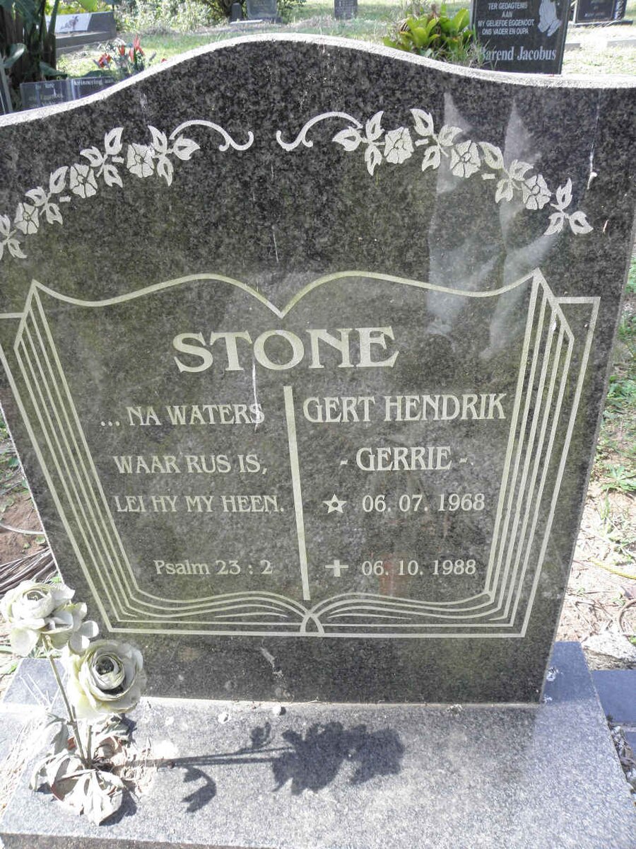 STONE Gert Hendrik 1968-1988