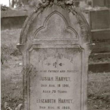 HARVEY Josiah -1901 &amp; Elizabeth Mary -1866