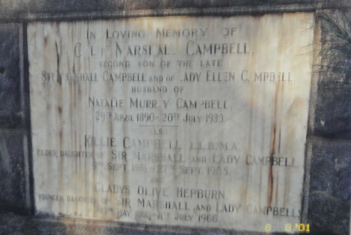 CAMPBELL Colin Marshall 1890-1930 :: CAMPBELL Killie 1881-1965 :: HEPBURN Gladys Olive 1886-1966