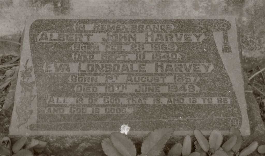 HARVEY Albert John 1863-1940 &amp; Eva Lonsdale 1857-1949