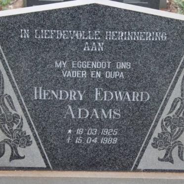 ADAMS Hendry Edward 1925-1989