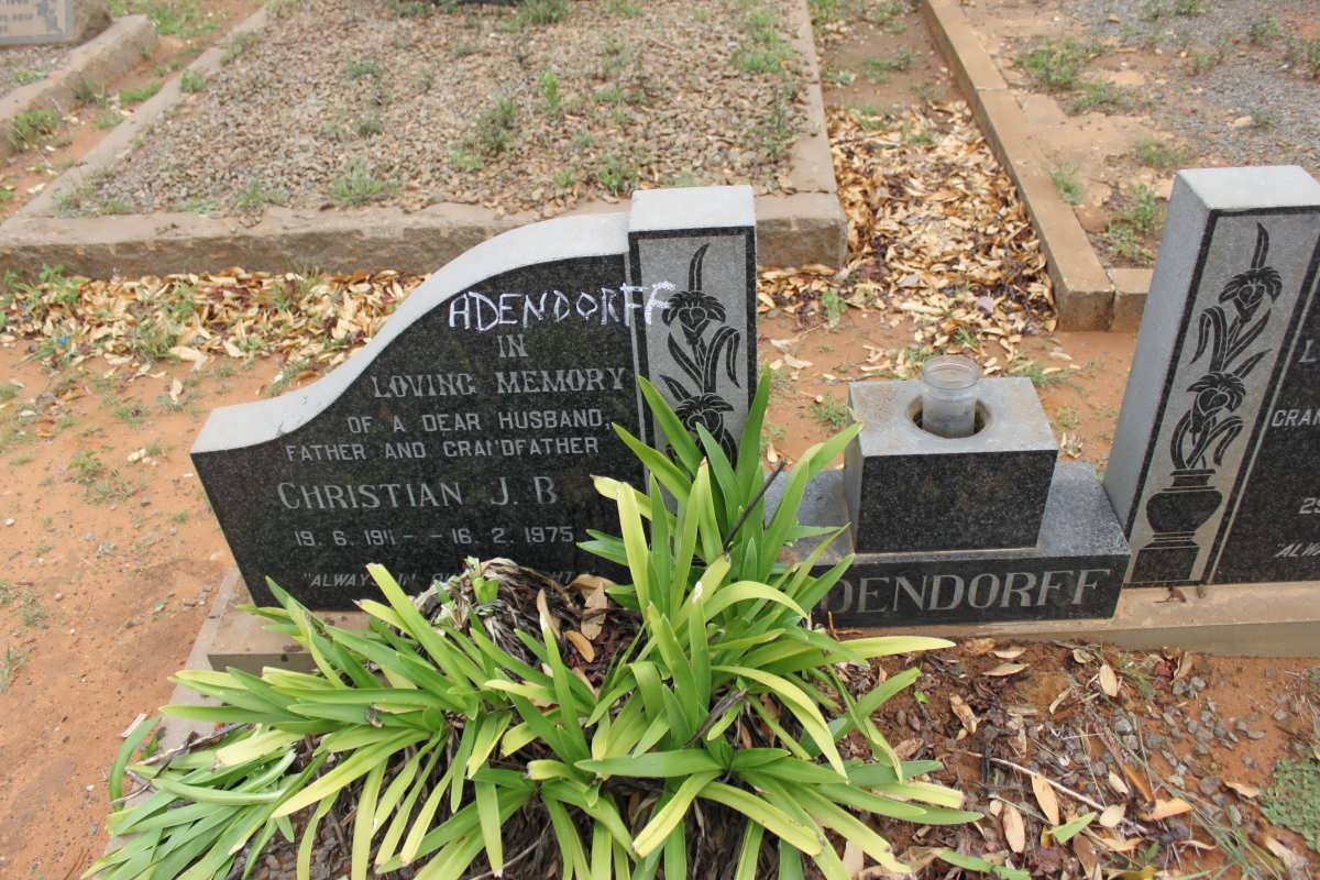 ADENDORFF Christian J.B. 1911-1975