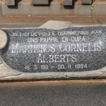 ALBERTS Marthinus Cornelis 1911-1994