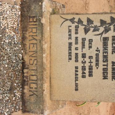 BIRKENSTOCK Irene Annie nee FOURIE 1886-1940