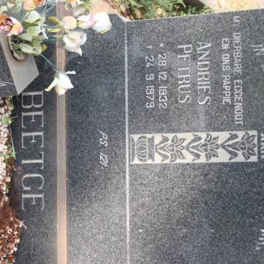 BEETGE Andries Petrus 1932-1979
