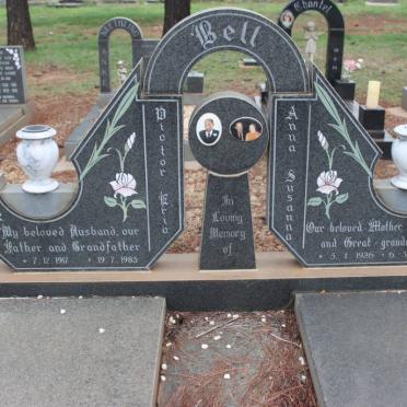 BELL Victor Eric 1917-1985 &amp; Anna Susanna 1926-2004