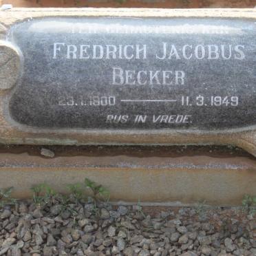 BECKER Frederich Jacobus 1900-1949