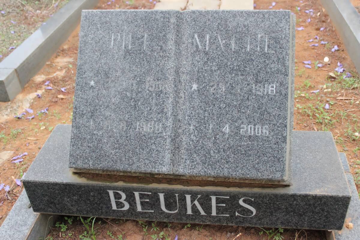 BEUKES Piet 1906-1988 &amp; Martha 1918-2006