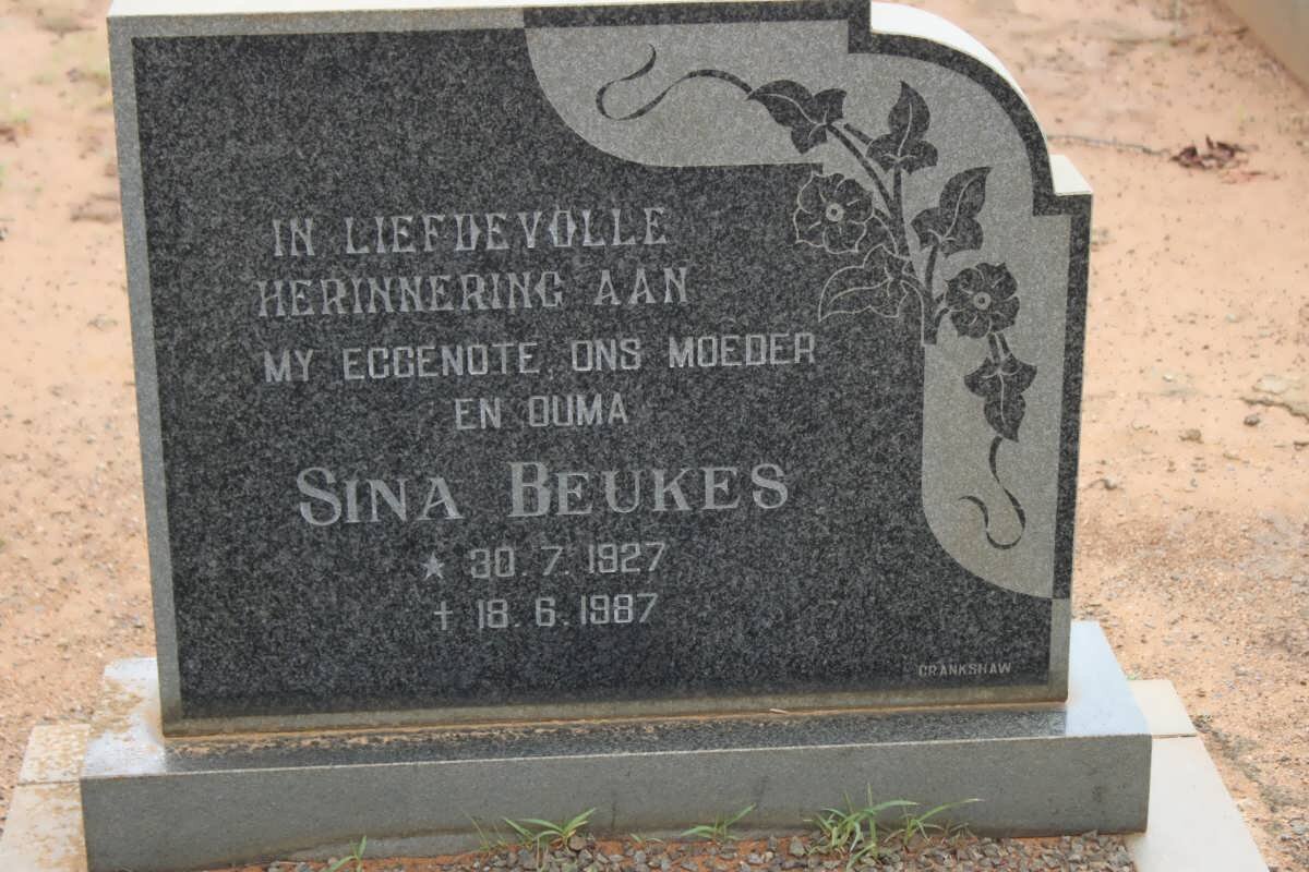 BEUKES Sina 1927-1987
