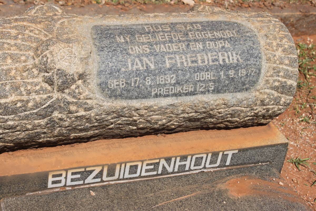 BEZUIDENHOUT Jan Frederik 1892-1972