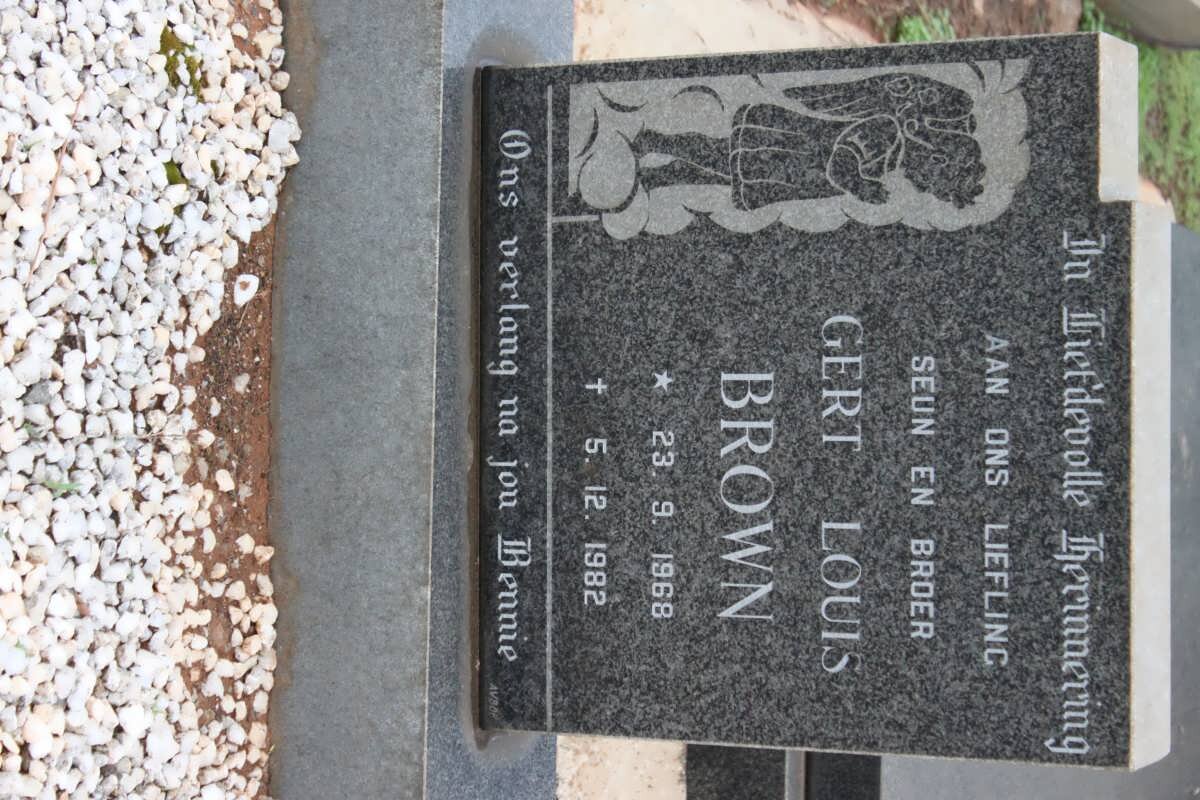BROWN Gert Louis 1968-1982
