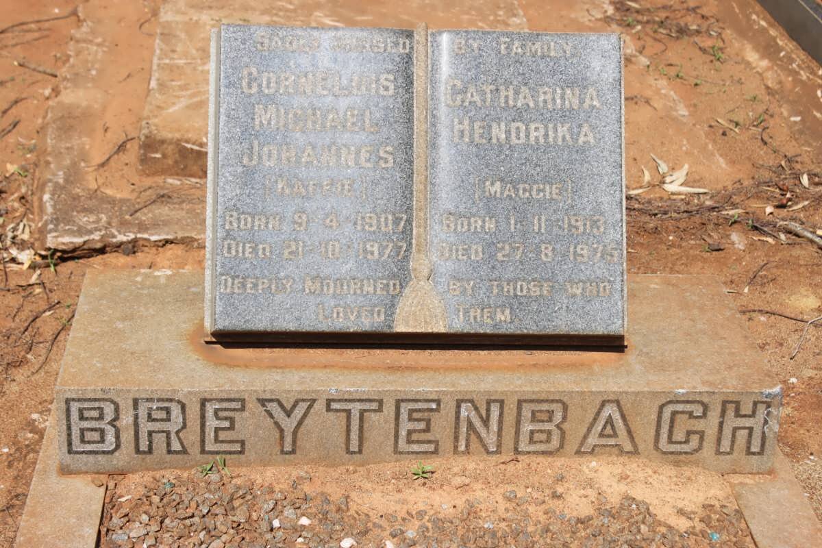 BREYTENBACH Cornelius Michael Johannes 1907-1977 &amp; Catharina Hendrika 1913-1975