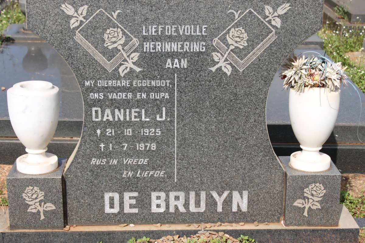 BRUYN Daniel J., de 1925-1978