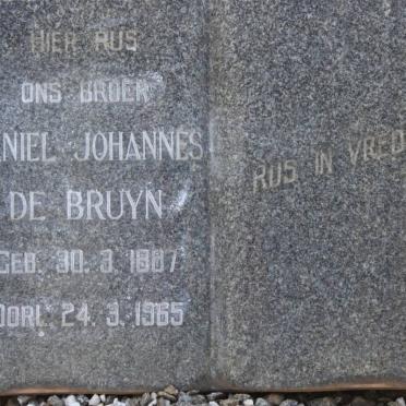 BRUYN Daniel Johannes, de 1887-1965