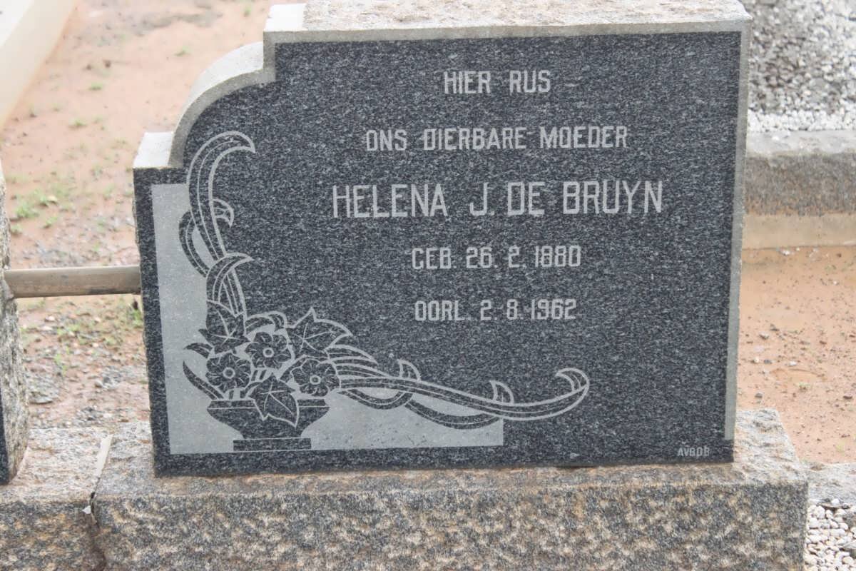 BRUYN Helena J., de 1880-1962