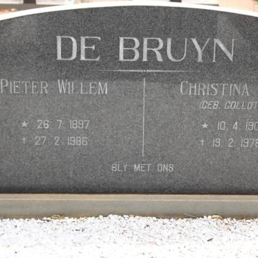 BRUYN Pieter Willem, de 1897-1986 &amp; Christine J.E. COLLOTY 1901-1978