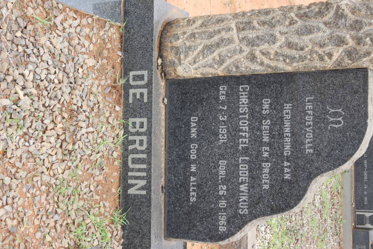 BRUIN Christoffel Lodewikus, de 1931-1968