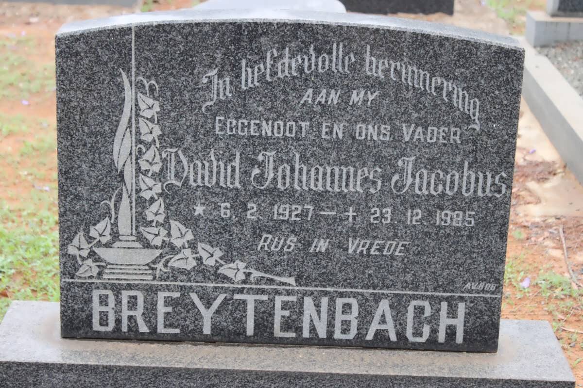 BREYTENBACH David Johannes Jacobus 1927-1985