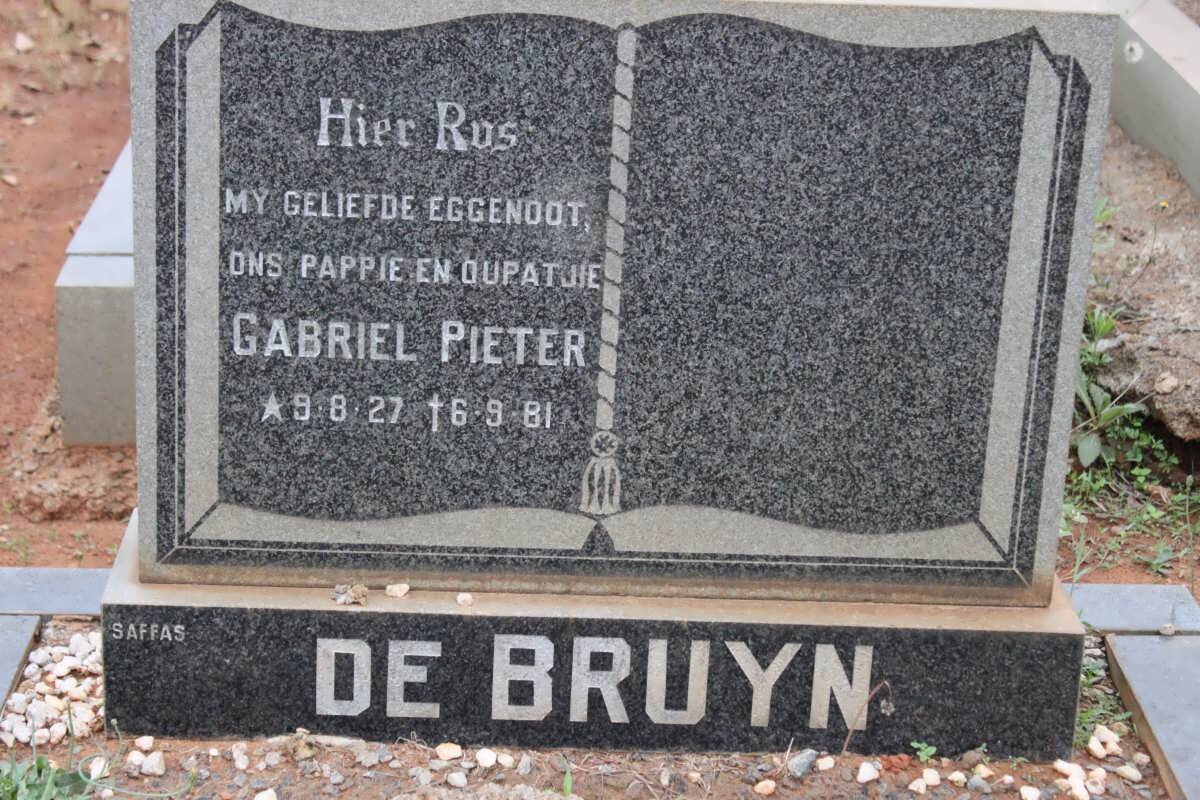 BRUYN Gabriel Pieter, de 1927-1981