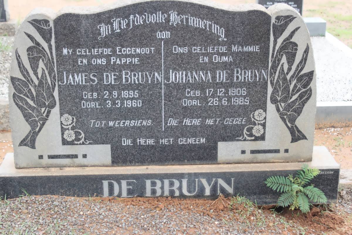BRUYN James, de 1895-1960 &amp; Johanna 1906-1985