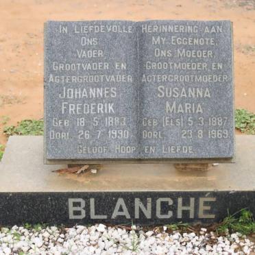 BLANCHE Johannes Frederik 1883-1990 &amp; Susanna Maria ELS 1887-1969