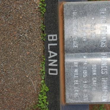 BLAND Denis Francis 1911-1979 &amp; Frances THOMPSON nee GRACIE 1915-1977