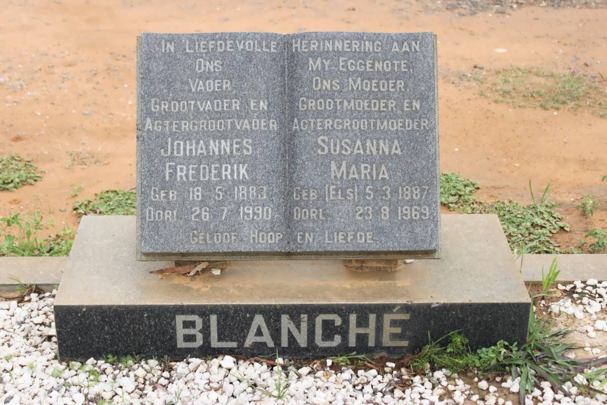 BLANCHE Johannes Frederik 1883-1990 &amp; Susanna Maria ELS 1887-1969