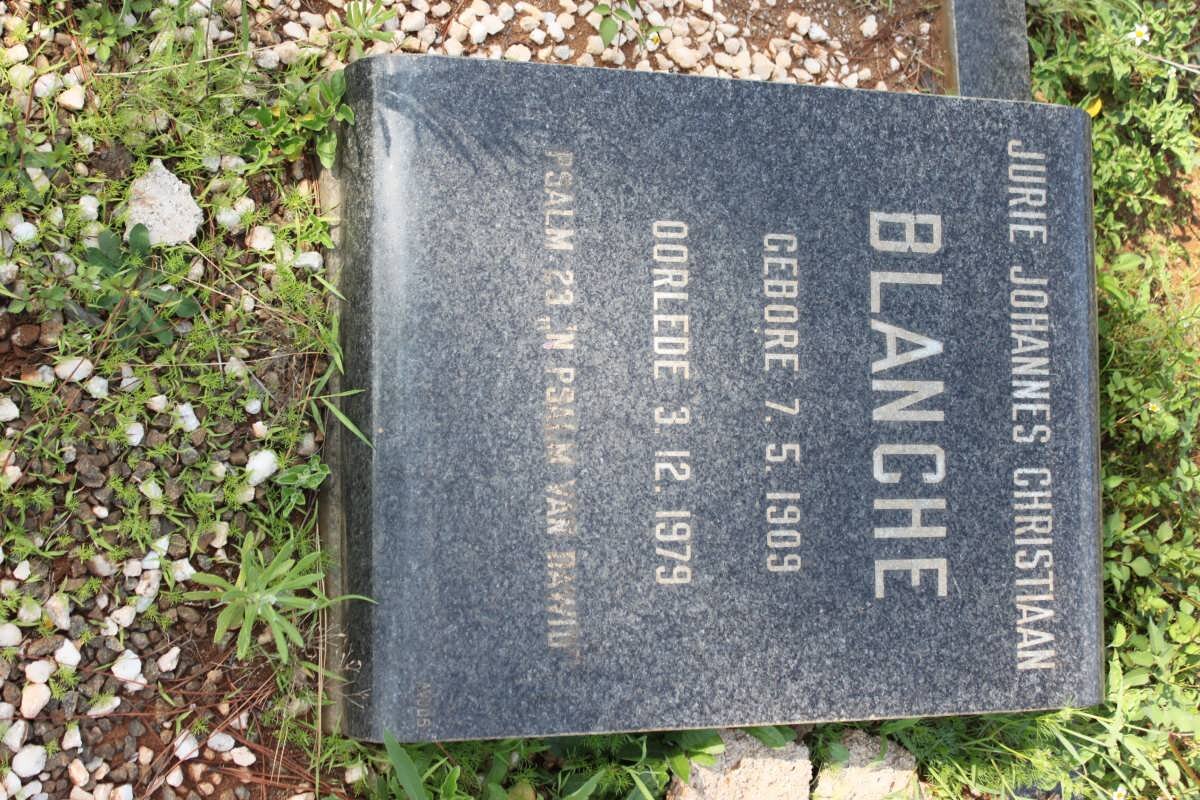 BLANCHE Jurie Johannes Christiaan 1909-1979