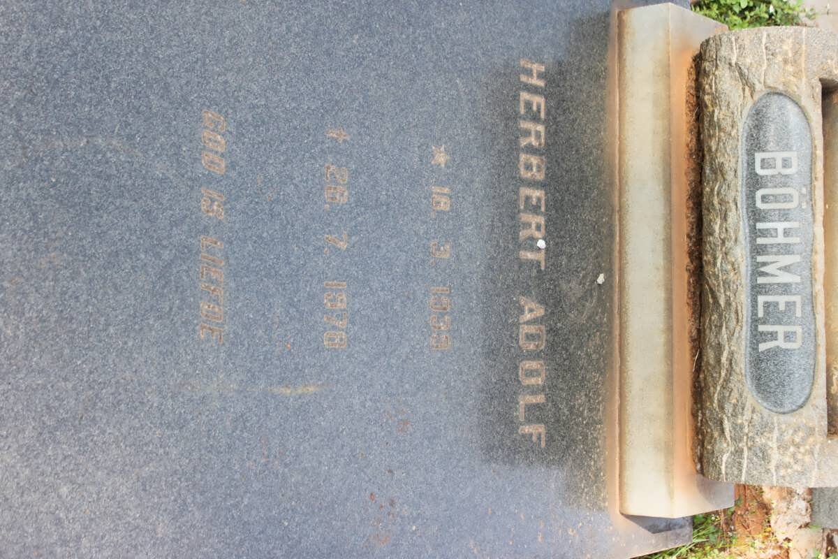 BÖHMER Herbert Adolf  193?-1978