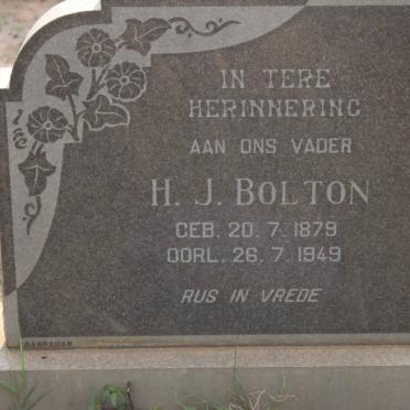 BOLTON H.J. 1879-1949