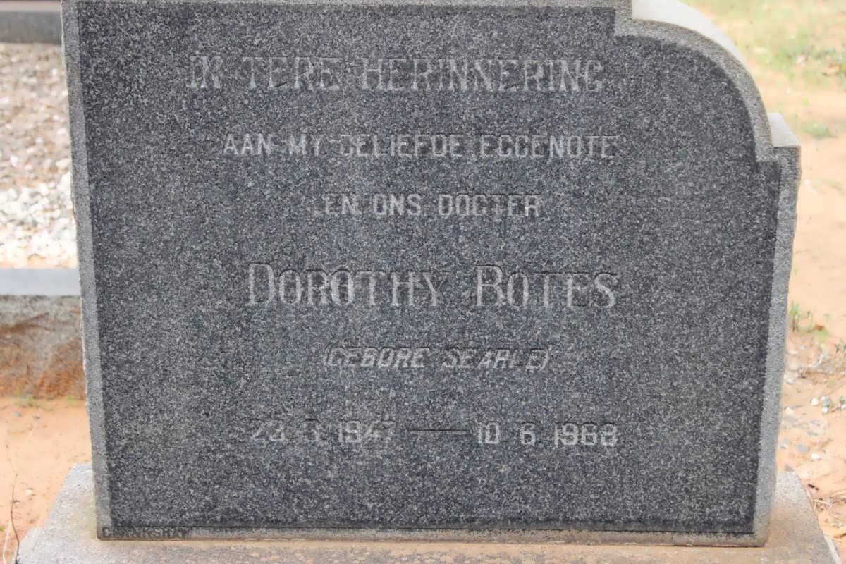 BOTES Dorothy nee SEARLE 1947-1968