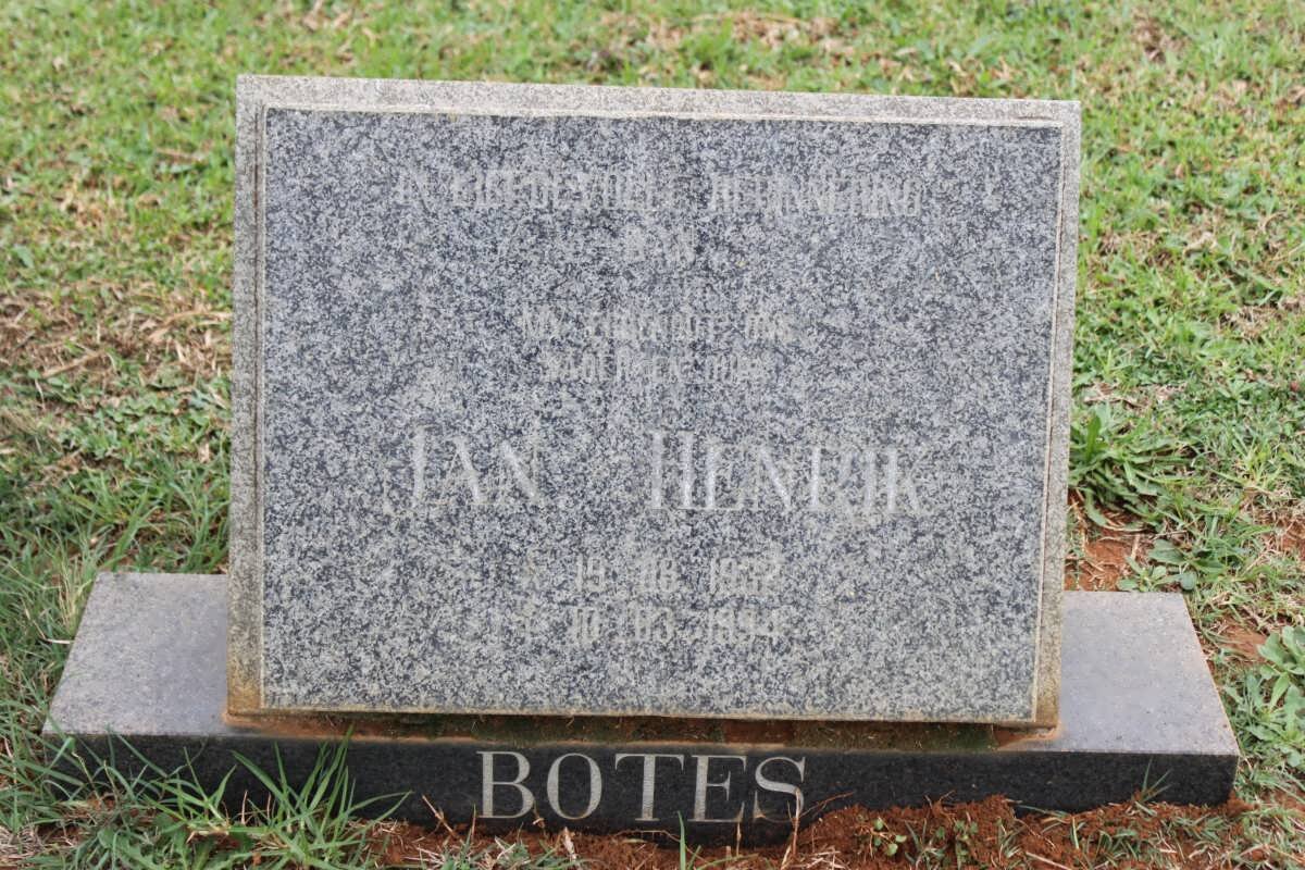 BOTES Jan Henrik 1932-1994