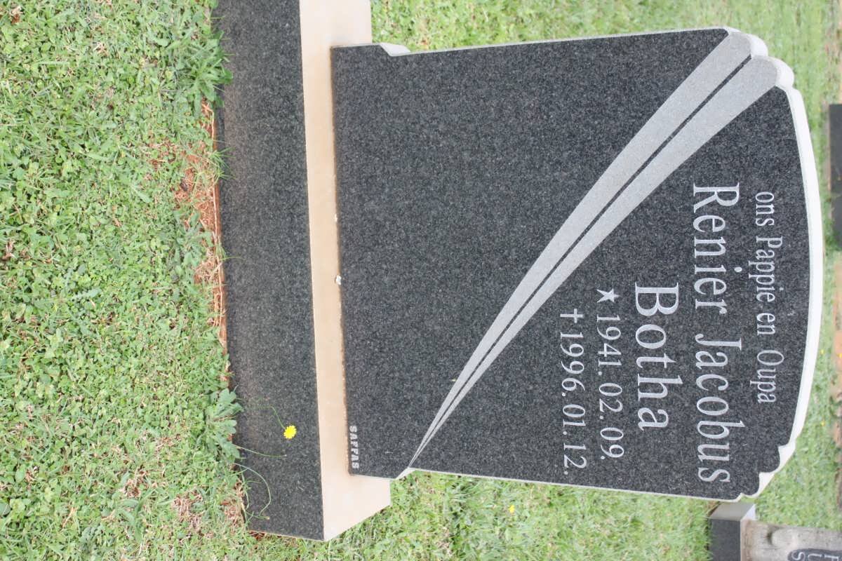 BOTHA Renier Jacobus 1941-1996