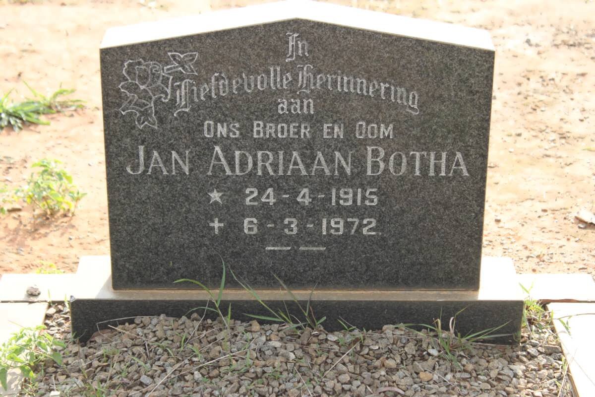 BOTHA Jan Adriaan 1915-1972